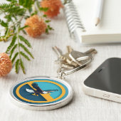 Elegant Wapendwaas Embleem Sleutelhanger (Zijkant)