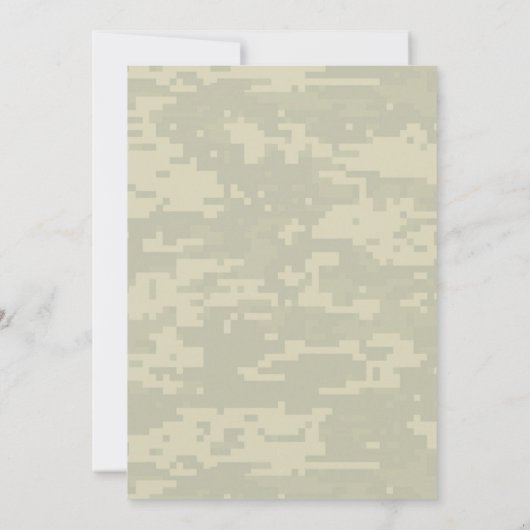 Elegant War Invitations Kaart (Achterkant)