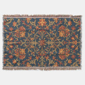 Elegant Warm  Bloemen Barok Damask Deken (Voorkant)