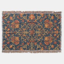 Elegant Warm Bloemen Barok Damask Deken