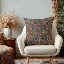 Elegant Warm  Bloemen Barok Damask