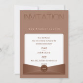 Elegant Warm Brown New Product Launch Invitation – Kaart (Achterkant)