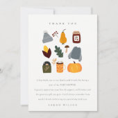Elegant Warm Cozy Autumn Essential Baby shower Bedankkaart (Voorkant)