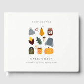 Elegant Warm Cozy Autumn Essential Baby shower Gastenboek (Voorkant)