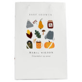Elegant Warm Cozy Autumn Essential Baby shower Medium Cadeauzakje (Voorkant)
