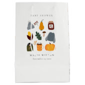 Elegant Warm Cozy Autumn Essential Baby shower Medium Cadeauzakje (Achterkant)