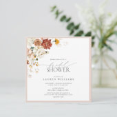 Elegant Warm Earthy Floral Vrijgezellenfeest Kaart (Staand voorkant)