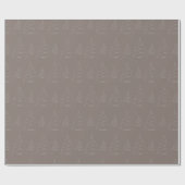 Elegant Warm Grey en Silver Kerstmis Cadeaupapier (Vlak)