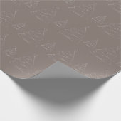 Elegant Warm Grey en Silver Kerstmis Cadeaupapier (Hoek)