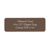Elegant Warm Mocha Bruin Retouradres Etiket (Voorkant)