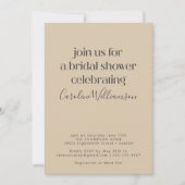 Elegant  Warm Neutraal Retro Vrijgezellenfeest Kaart (Voorkant)