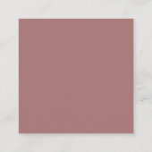 Elegant Warm Pinkish Earth Tones Wedding Return Informatiekaartje (Achterkant)