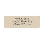Elegant Warm Sand Retouradres Etiket (Voorkant)