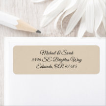 Elegant Warm Sand Return Address