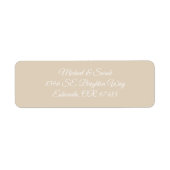Elegant Warm Zand Retouradres Etiket (Voorkant)
