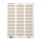 Elegant Warm Zand Retouradres Etiket (Full Sheet)