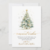 Elegant Warmste Wensen Script Tree Non Photo Feestdagenkaart (Voorkant)