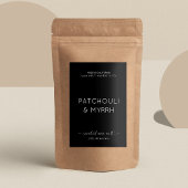 Elegant wasemelt Verpakking Minimale rechthoek Eti Voedselcontainer Etiket