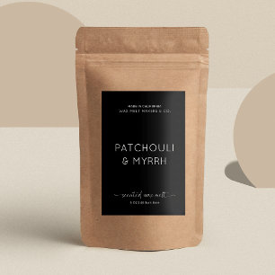 Elegant wasemelt Verpakking Minimale rechthoek Eti Voedselcontainer Etiket