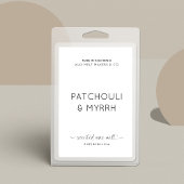 Elegant wasemelt Verpakking Minimale rechthoek Eti Voedselcontainer Etiket