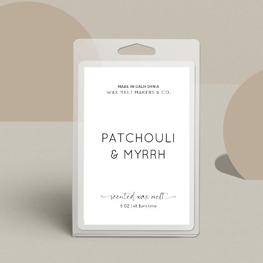 Elegant wasemelt Verpakking Minimale rechthoek Eti Voedselcontainer Etiket