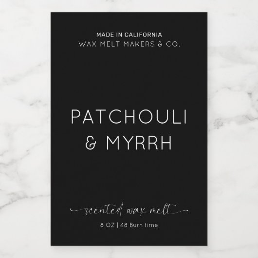 Elegant wasemelt Verpakking Minimale rechthoek Eti Voedselcontainer Etiket (Enkel label)