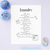 Elegant wasgoed Poster Flyer (Enkel)