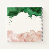 Elegant Watecolor Bruidsmeisje Personaliseren Notitieboek (Achterkant)