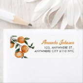 Elegant Watecolor Citrus Orange Etiket (Insitu)