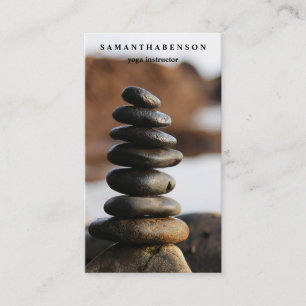 Elegant Water Color Logo Zen Yoga Healing Health B Visitekaartje