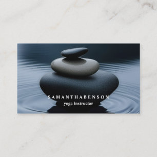 Elegant Water Color Logo Zen Yoga Healing Health Visitekaartje