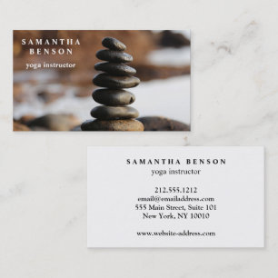 Elegant Water Color Logo Zen Yoga Healing Health Visitekaartje