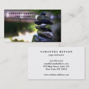 Elegant Water Color Logo Zen Yoga Healing Health Visitekaartje