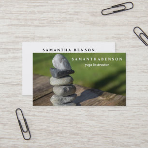Elegant Water Color Logo Zen Yoga Healing Health Visitekaartje