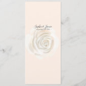 Elegant Water Color Rozen Wedding Menu Kaart (Achterkant)