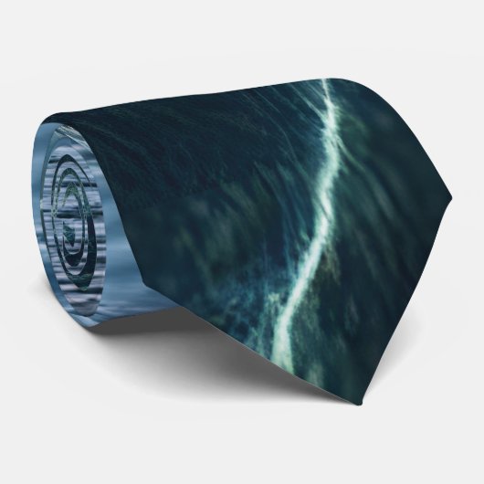 Elegant Water-Effect Necktie / Krawatte  Stropdas (Opgerold)