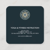 Elegant water Kleur Lotus Flower Logo Vierkante Visitekaartje (Achterkant)