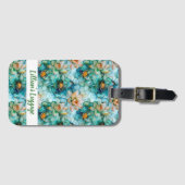 Elegant Water Lily Pattern Bagagelabel (Voorkant (horizontaal))