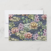 Elegant Water Lily Pond Funeral Hartelijk dank Bedankkaart (Achterkant)