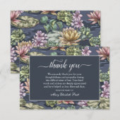 Elegant Water Lily Pond Funeral Hartelijk dank Bedankkaart (Voorkant / Achterkant)