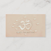 Elegant water valt met OM-symbool YOGA-instructie Visitekaartje (Voorkant)