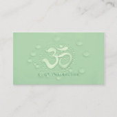 Elegant water valt met OM-symbool YOGA-instructie Visitekaartje (Voorkant)