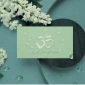 Elegant water valt met OM-symbool YOGA-instructie Visitekaartje