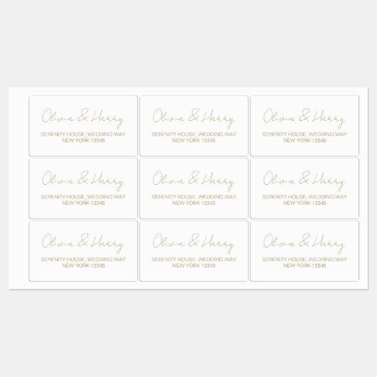 Elegant Waterbestendig Return Address Labels (Vel)
