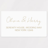Elegant Waterbestendig Return Address Labels (Design 1)