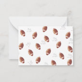 Elegant Watercolor american football boy  Baby sho Notitiekaartje (Achterkant)