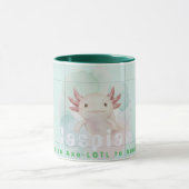 Elegant Watercolor Axolotl Personalized Ceramic Mok (Midden)