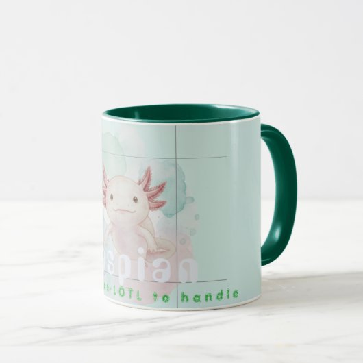 Elegant Watercolor Axolotl Personalized Ceramic Mok (Voorkant rechts)
