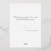 Elegant Watercolor Bos Bedrijfs Kerstmis   Folie Feestdagenkaart (Achterkant)