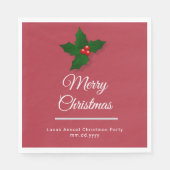 Elegant Watercolor Botanical Design Christmas Servet (Voorkant)